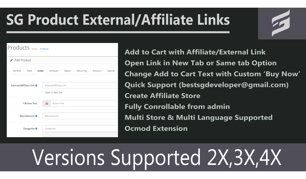 External/Affiliate Links for Products | Product Redirection
